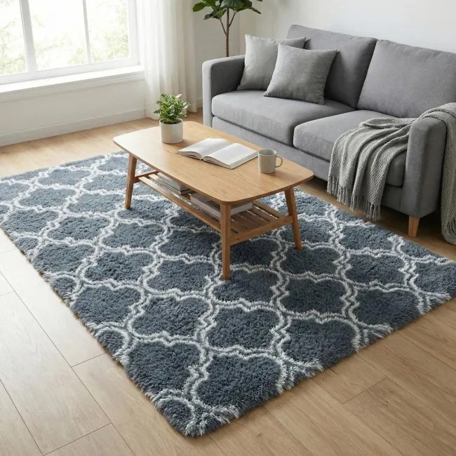 Protišmykový koberec DECOR strieborný