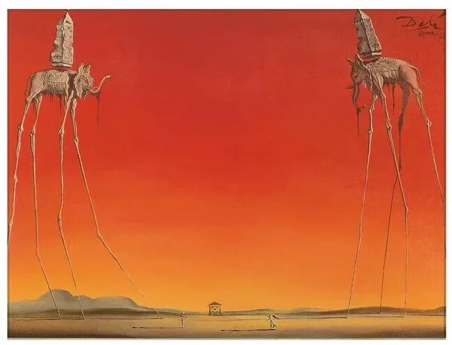 Umelecká tlač Les Elephants, Salvador Dalí, (80 x 60 cm)