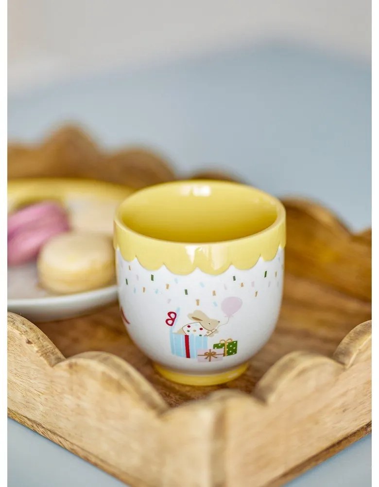Žltý/krémový detský hrnček z kameniny 150 ml Celebrate – Bloomingville Mini