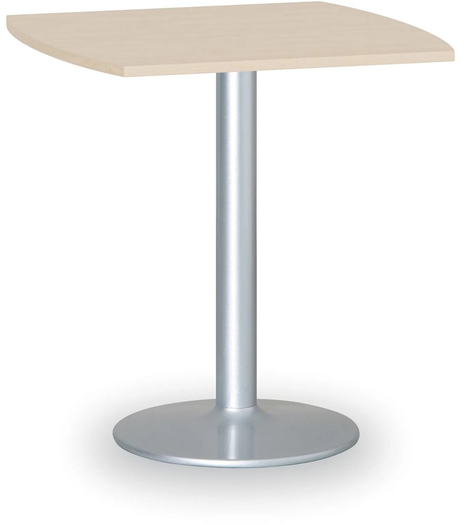 Konferenčný stolík FILIP II, 660x660 mm, sivá podnož, doska breza