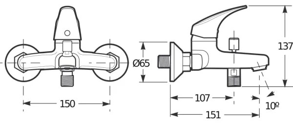 JIKA H3211N70044001 - Vaňová batéria TALAS 13,7 cm lesklý chróm