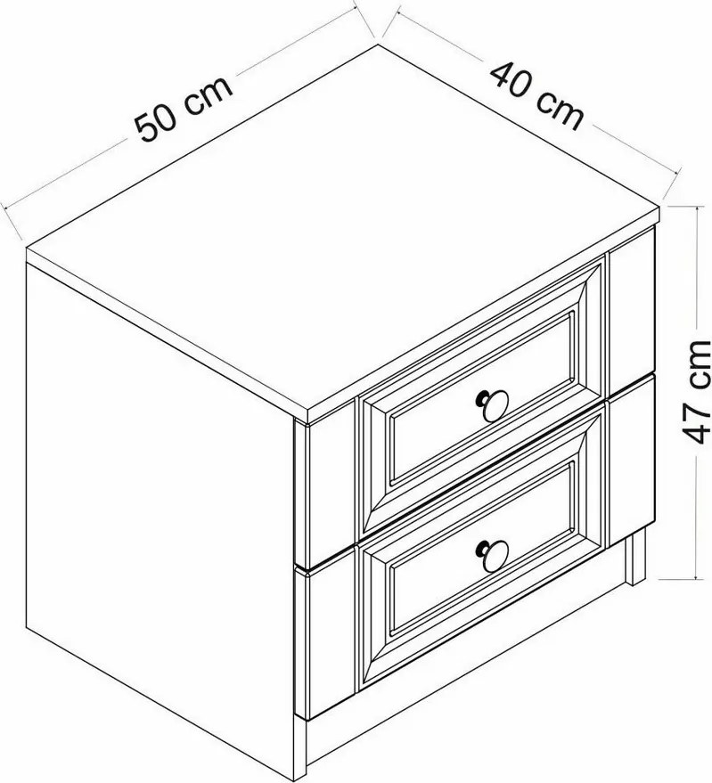 Nočný stolík Kale White