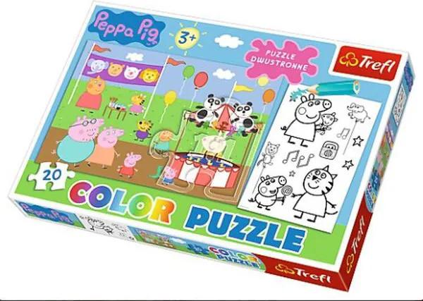 Trefl Puzzle Peppa Pig a omaľovánky 20 dielikov