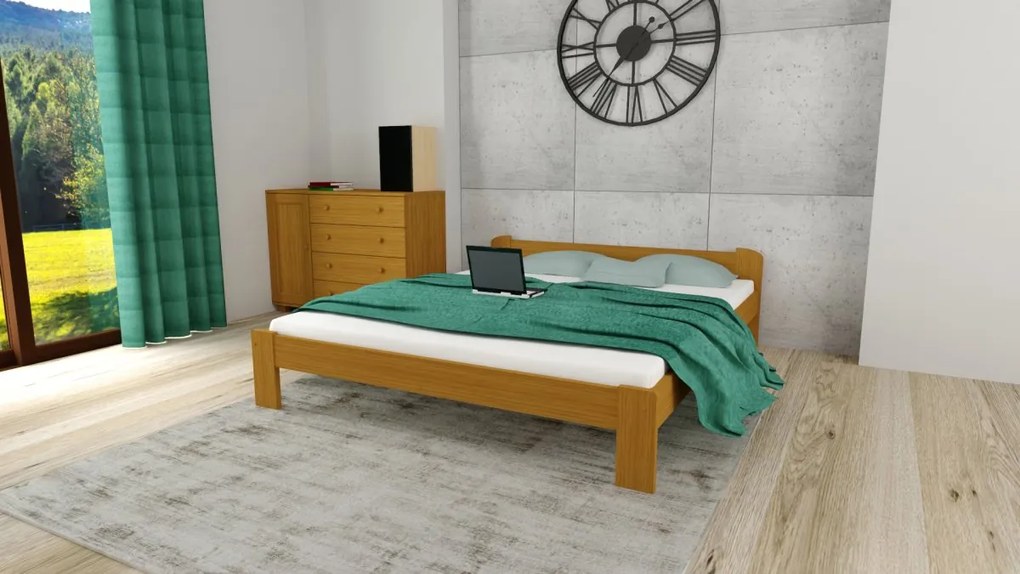 ComfortMatrace Posteľ z masívu borovice ISABELA+rošt ZADARMO Rozměr: 140x200 cm, Barva: jelša