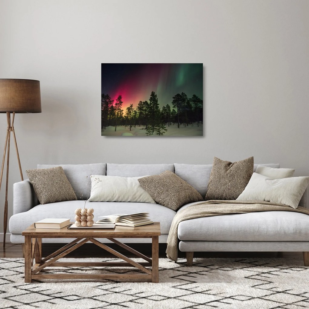 Sklenený obraz polárna žiara (70x50 cm)