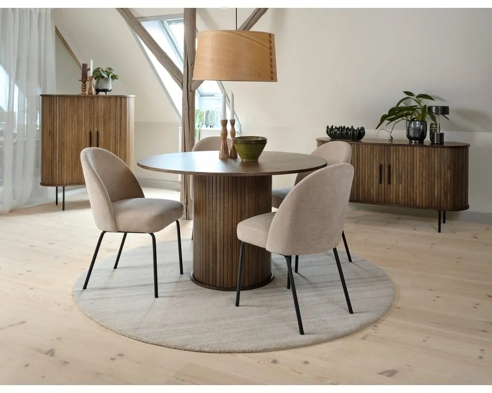 Okrúhly jedálenský stôl v dekore duba ø 120 cm Nola – Unique Furniture