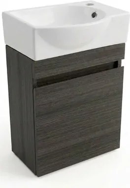 Kúpeľňová skrinka s umývadlom Naturel Verona 40x53,2x22 cm tmavé drevo mat VERONA40TDBR