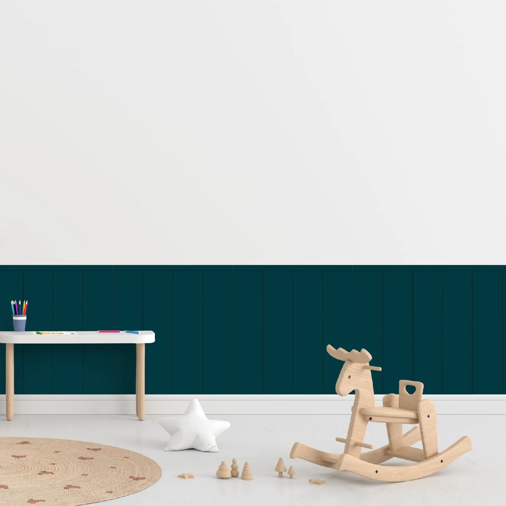 60x100cm Obdĺžnik - Modrozelená farba - textilná nálepka na stenu Farba: Tmavá, Veľkosť: 60 cm