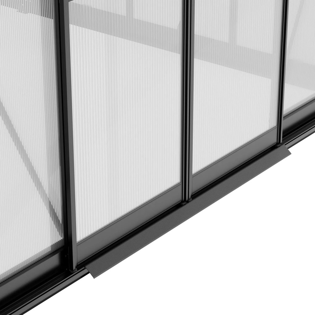 Skleník 234 × 244 × 254 cm, zosilnená konštrukcia, polykarbonát 6 mm