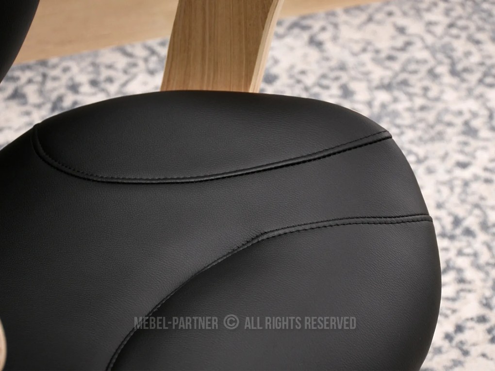 Kreslo Raynold (dub čierny + čierna). Akcia -15%. Vlastná spoľahlivá doprava až k Vám domov. 1110533
