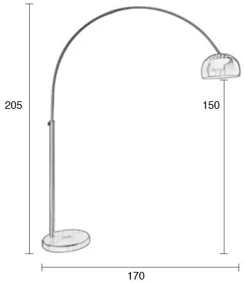 Stojací lampa Metal Bow Copper Zuiver 5100022