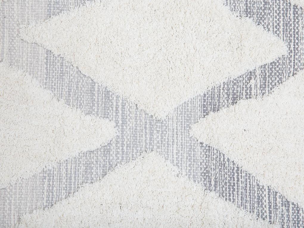 Bavlnený koberec 140 x 200 cm béžová/sivá PENDIK Beliani