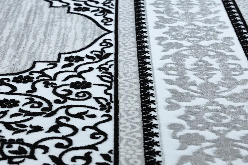 Dywany Łuszczów, AKCIA: 80x150 cm Kusový koberec Gloss 8490 52 Ornament ivory/grey, šedá, chodba / predsieň