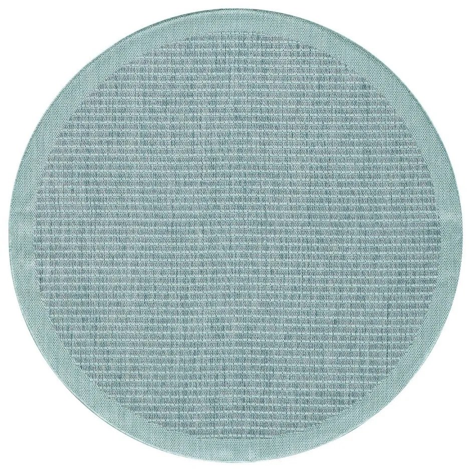 Modrý okrúhly vnútorný a vonkajší koberec ø 160 cm Giza 1410 – Ayyildiz Carpets