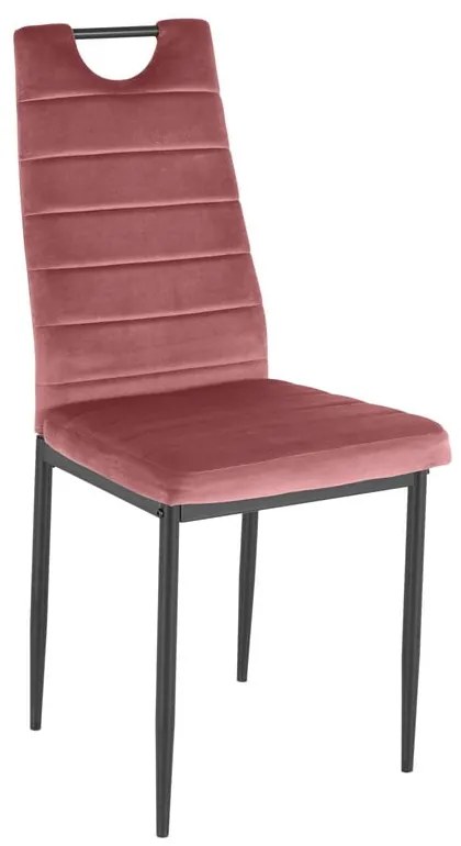 Tmavo ružové zamatové jedálenské stoličky v súprave 2 ks Mandy – Støraa