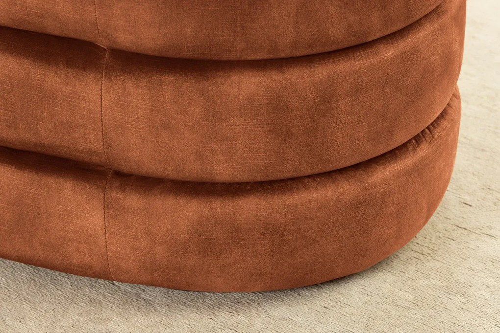 Dizajnová lavica s úložným priestorom RUST VELVET 115 cm – elegantný úložný box