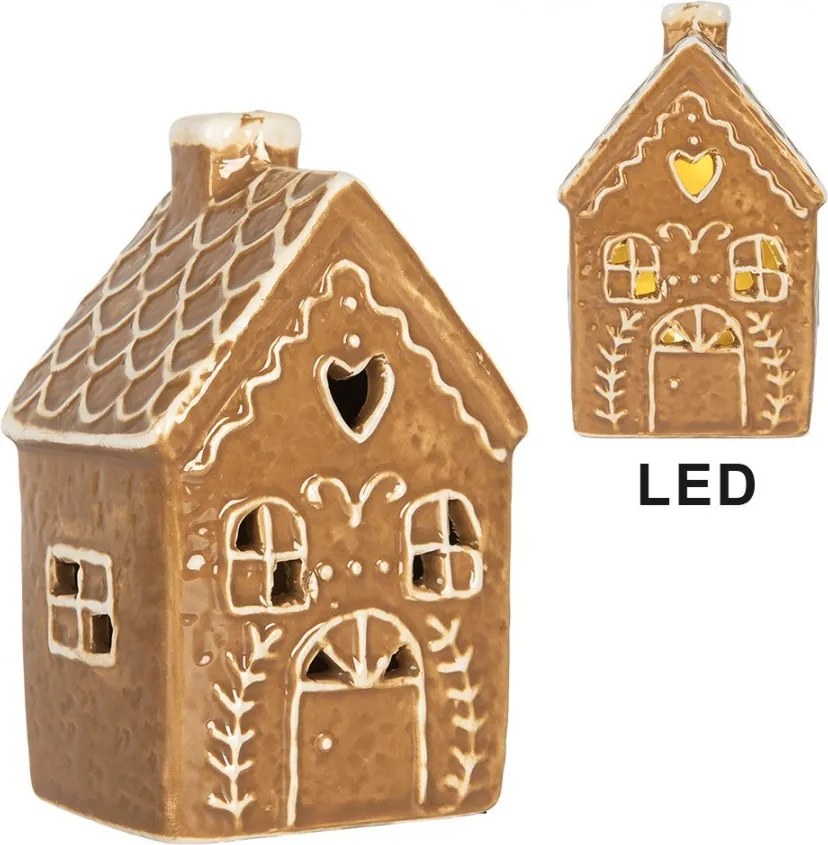Perníková LED chalúpka Gingerbread Cott - 7*6*12 cm