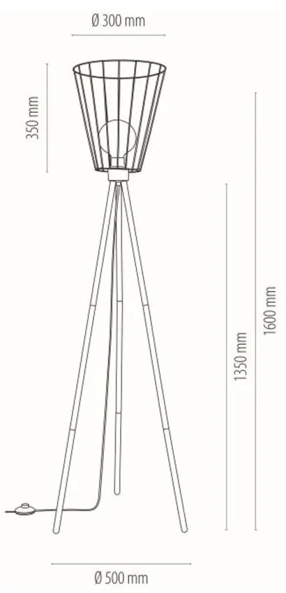 BRITOP Lighting Podlahová lampa SWAN, 1xMax.40W, čierne kovové tienidlo
