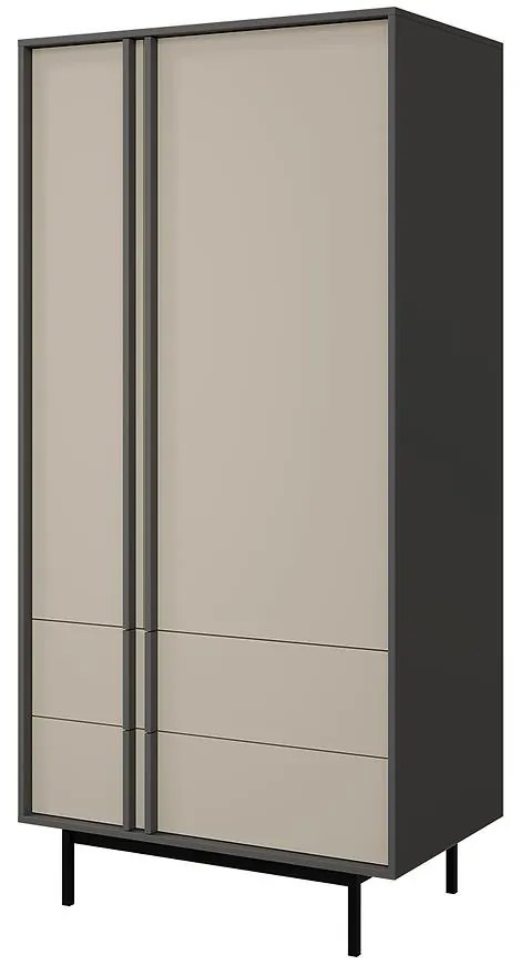 Skriňa Alsy 1 svetlobéžová/Antracit