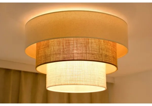 Brilagi-Stropné svietidlo DENVER LUNETA 1xE27/15W/230V pr.45 béžová/hnedá/krémová