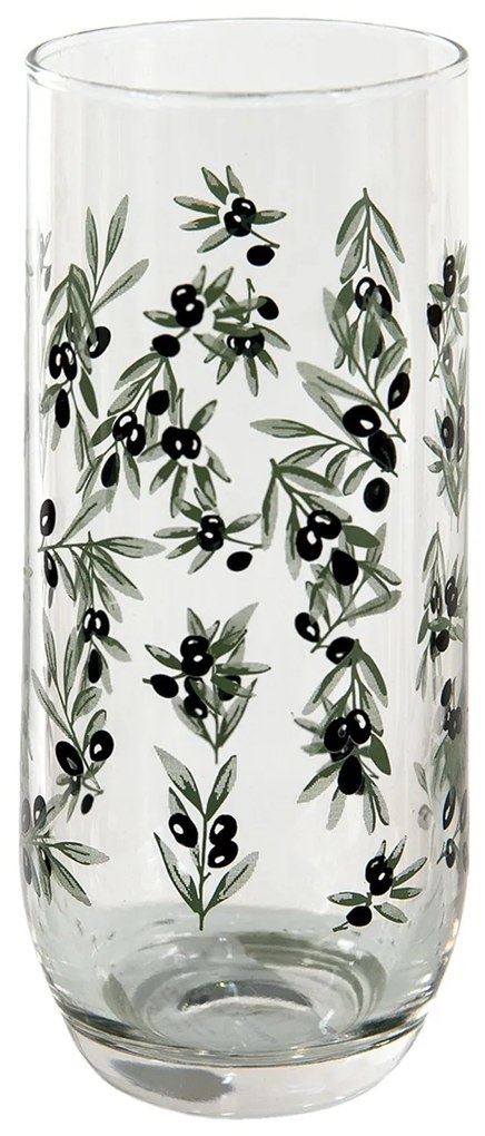 Nápojový pohár s olivami - Ø 6*14 cm / 280 ml