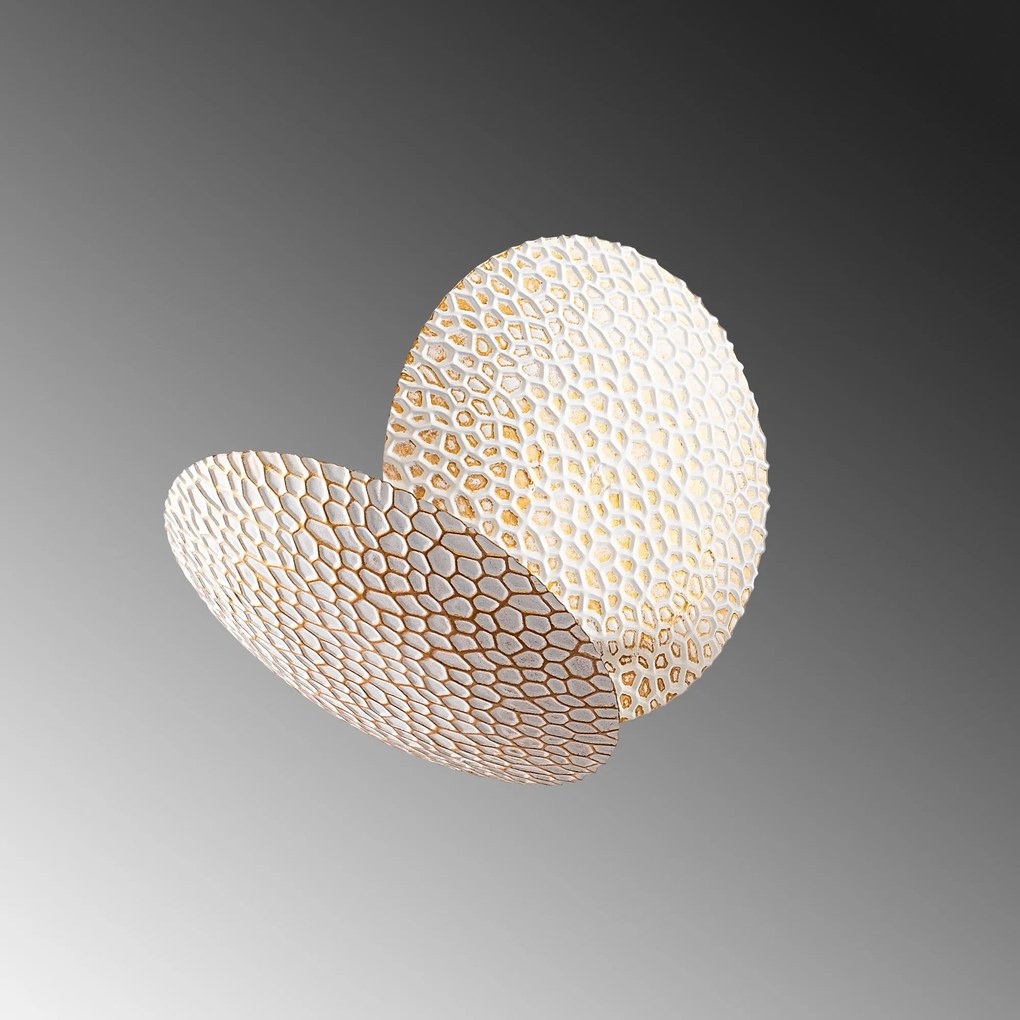 Nástenné LED svietidlo Yosma biele/zlaté