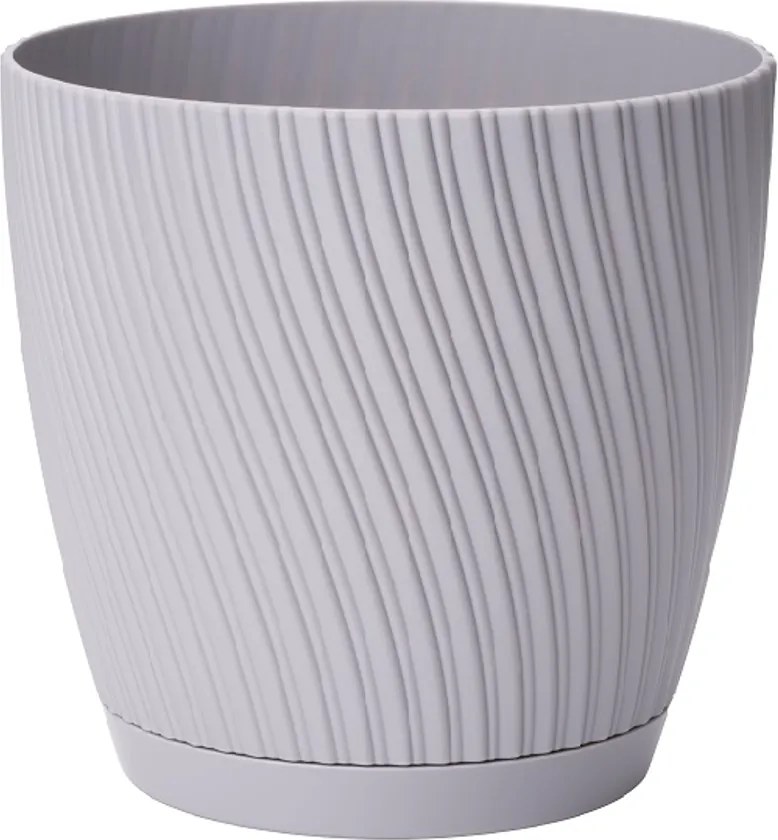 KRYT NA KVETINOVÝ KÔŠ MIKA ECO RECYCLED S PODSTAVCOM 150 MM PLATINA *1031*