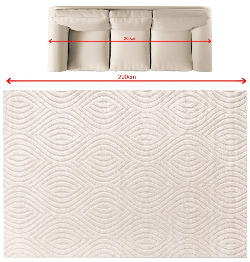 Koberec Serenno cream 200x290 cm