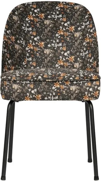 Čierna jedálenská stolička s kvetinovým vzorom BePureHome Vogue Flower