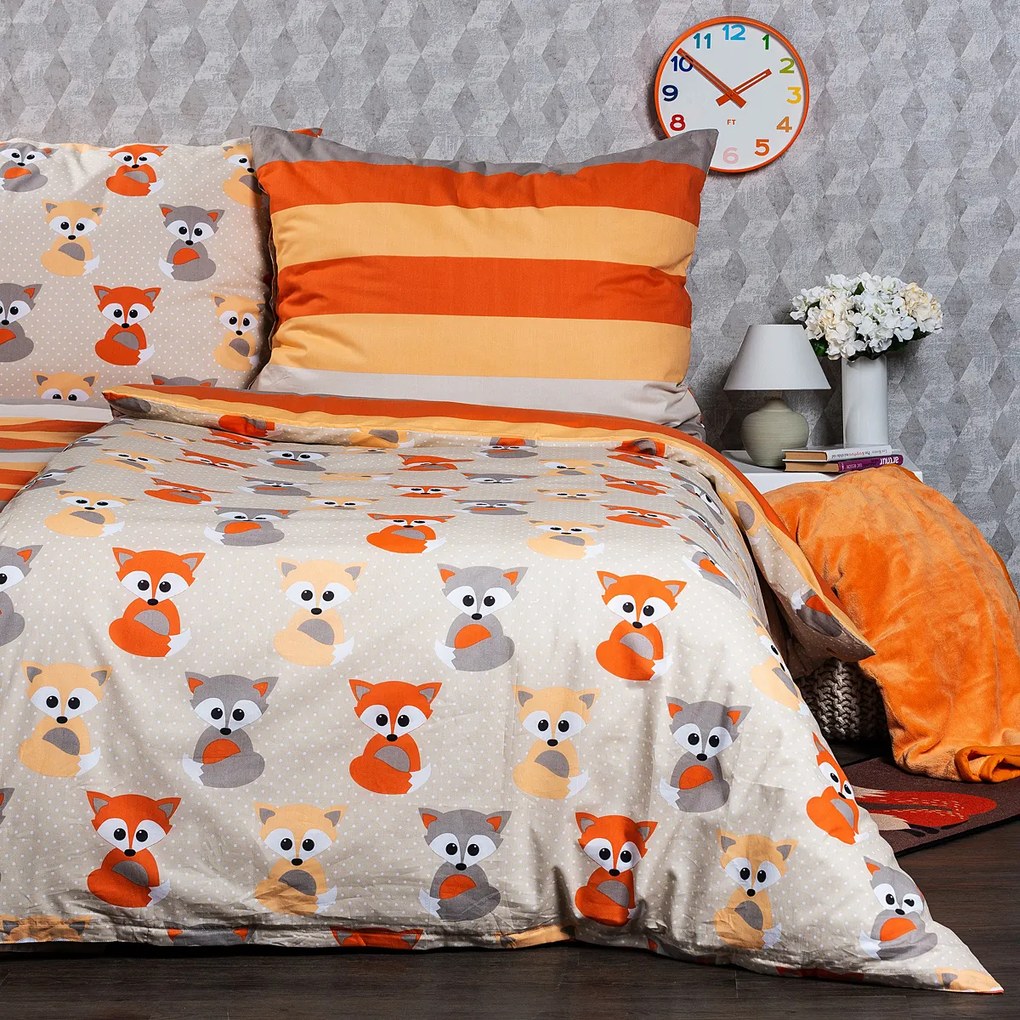 4Home Bavlnené obliečky Little Fox, 220 x 200 cm, 2 ks 70 x 90 cm