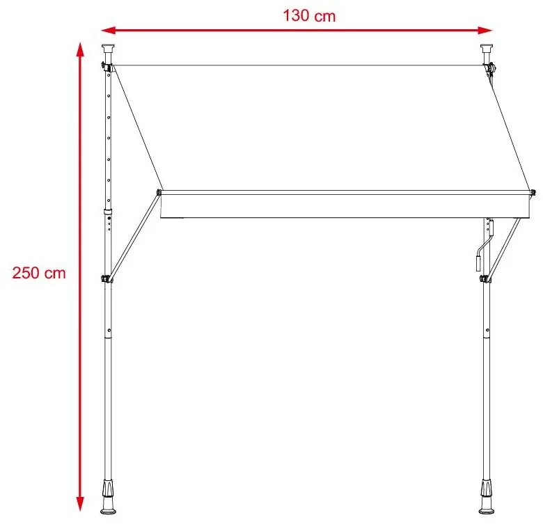 Balkónová markíza APOLLO 250 cm