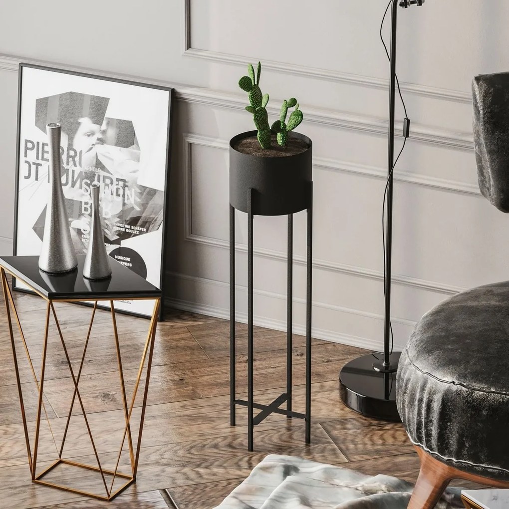 Kovový stojan na kvety GED-025 Loft black