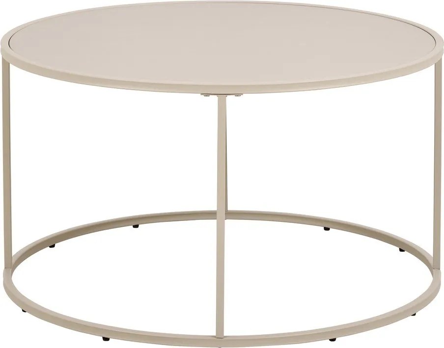 Sivý oceľový okrúhly konferenčný stolík ø 80 cm Seaford – Actona