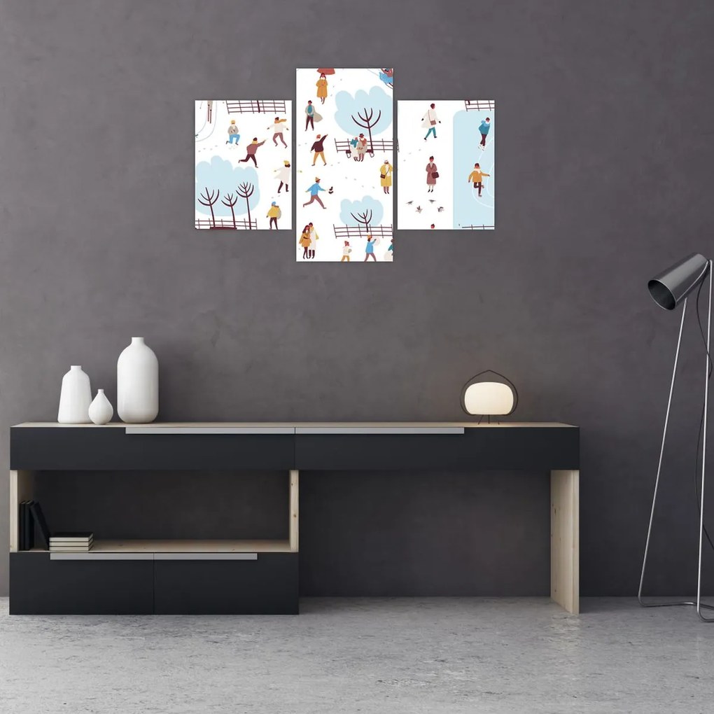 Obraz - Veselá zima (90x60 cm)