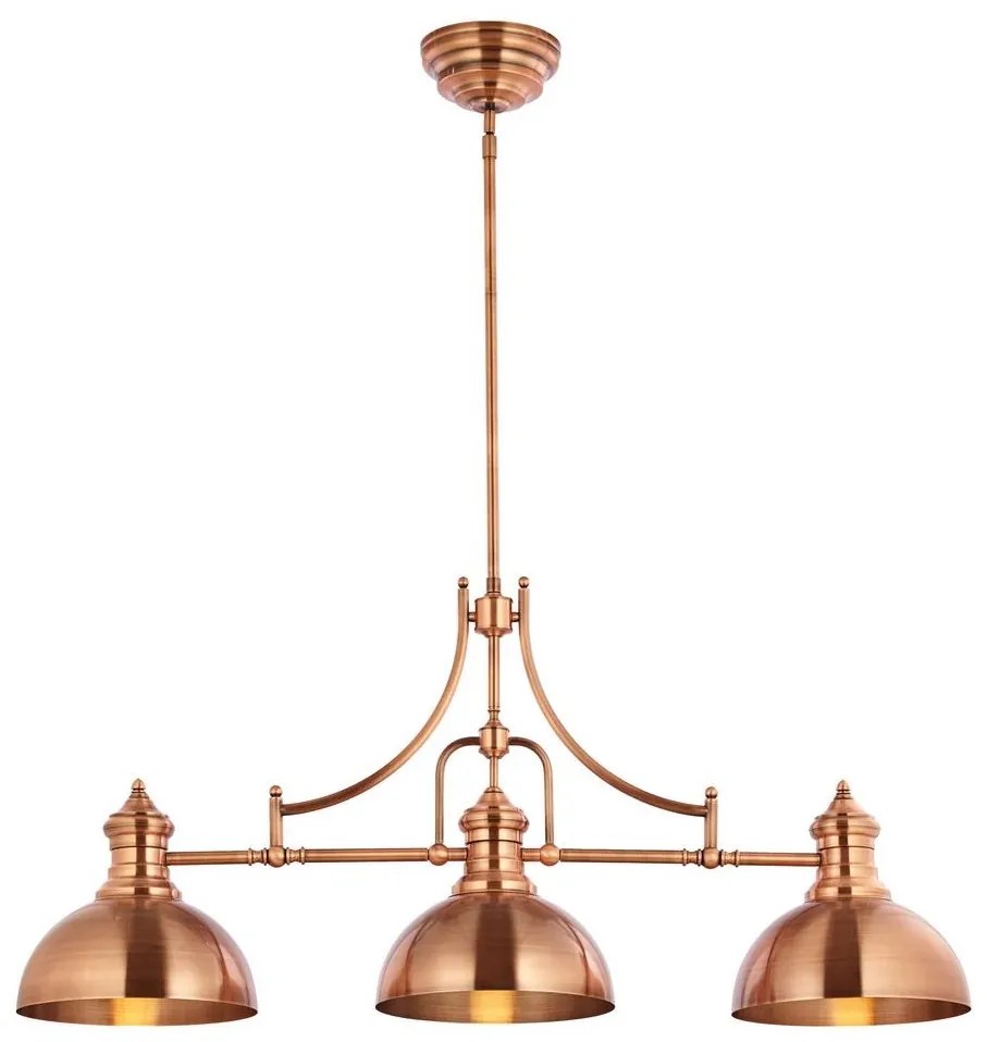 Jupiter 1791 - PT3 - Luster na tyči PLATINO 3xE27/60W/230V medená