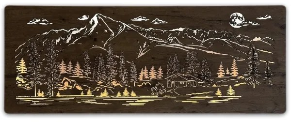 Li-Go 23524/DUB2 - LED Stmievateľná nástenná dekorácia LED/24W/230V 130x50 cm dub