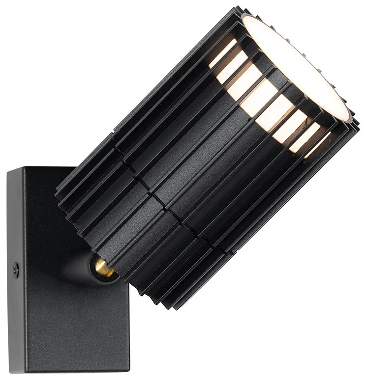 Dizajnové vonkajšie stropné bodové svietidlo čierne IP44 - Boris