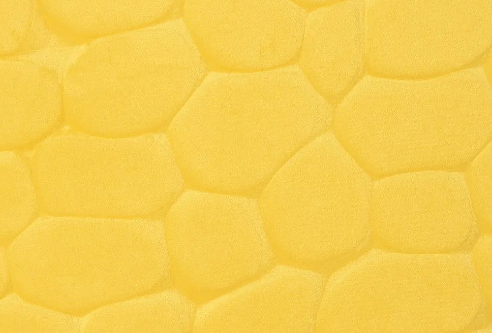 BO-MA, Protišmyková kúpeľňová predložka 3D 0133 yellow, 50x80, žltá, kúpeľňa