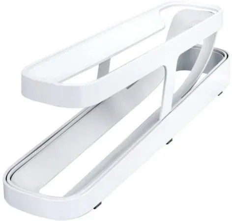 Skladací organizér na vajcia do chladničky - 2 rady - Biela