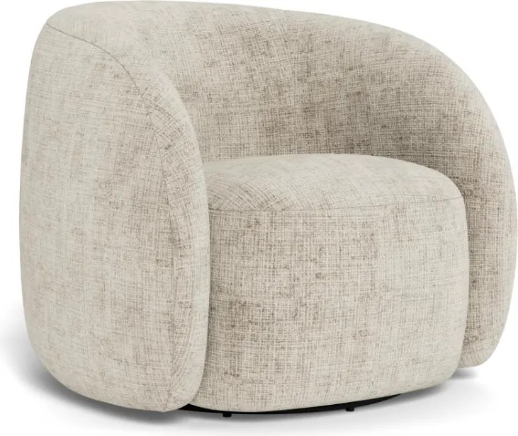 Otočné dizajnové lounge kreslo Lodi béžové