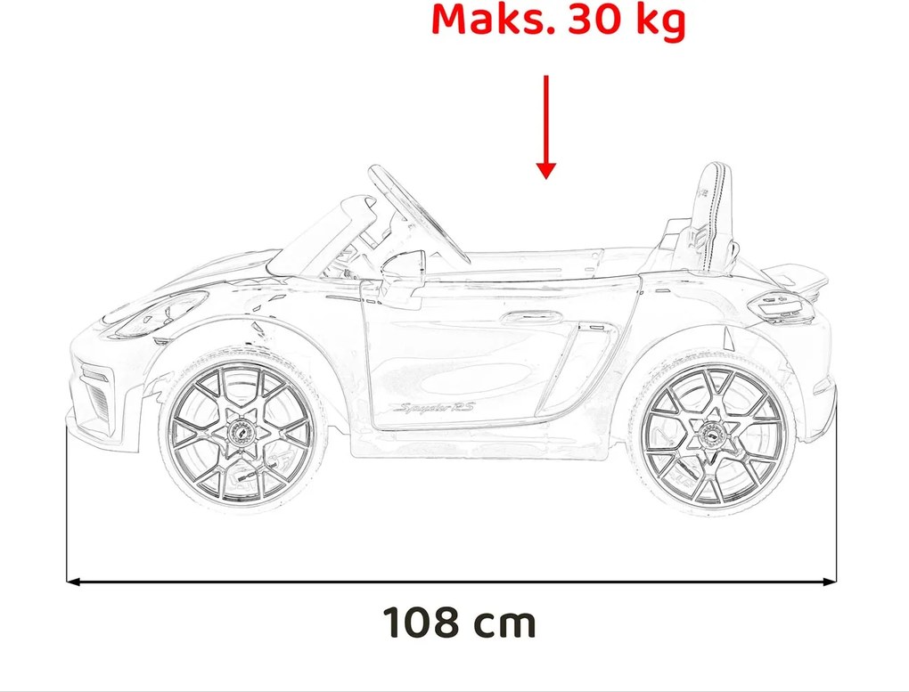 Ramiz Porsche Spyder RS 718 Žlté športové auto