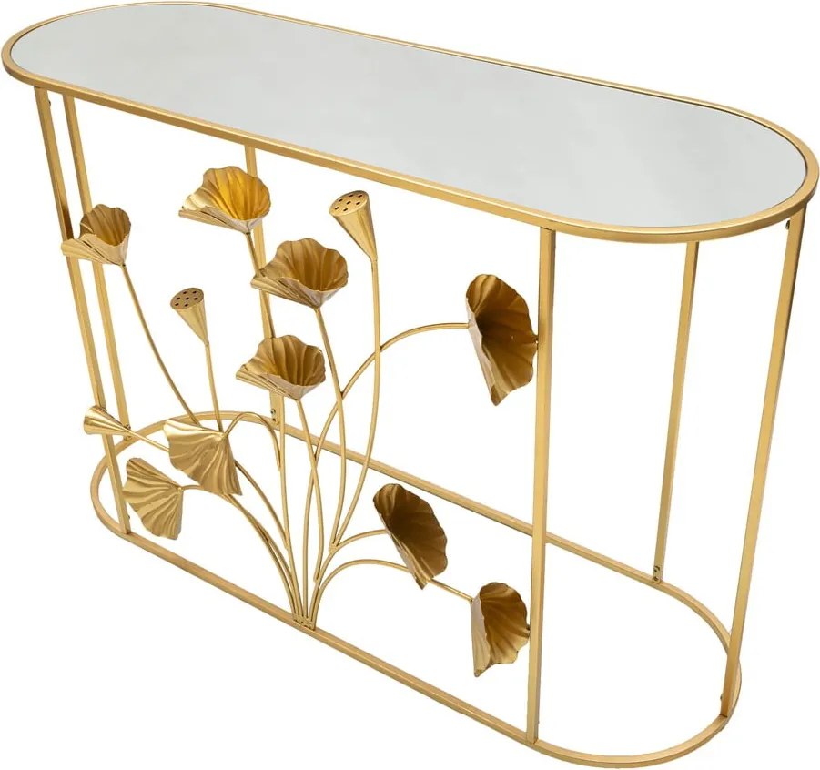 Konzolový stolík v zlatej farbe 40x120 cm Flow – Mauro Ferretti