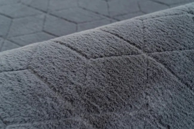 Koberec RABBIT 3D sivý kruh