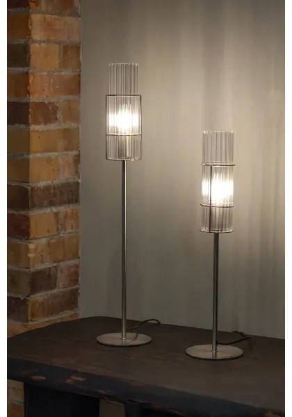 Markslöjd 108557 - Stolná lampa TUBO 1xE14/40W/230V 50 cm lesklý chróm/číra