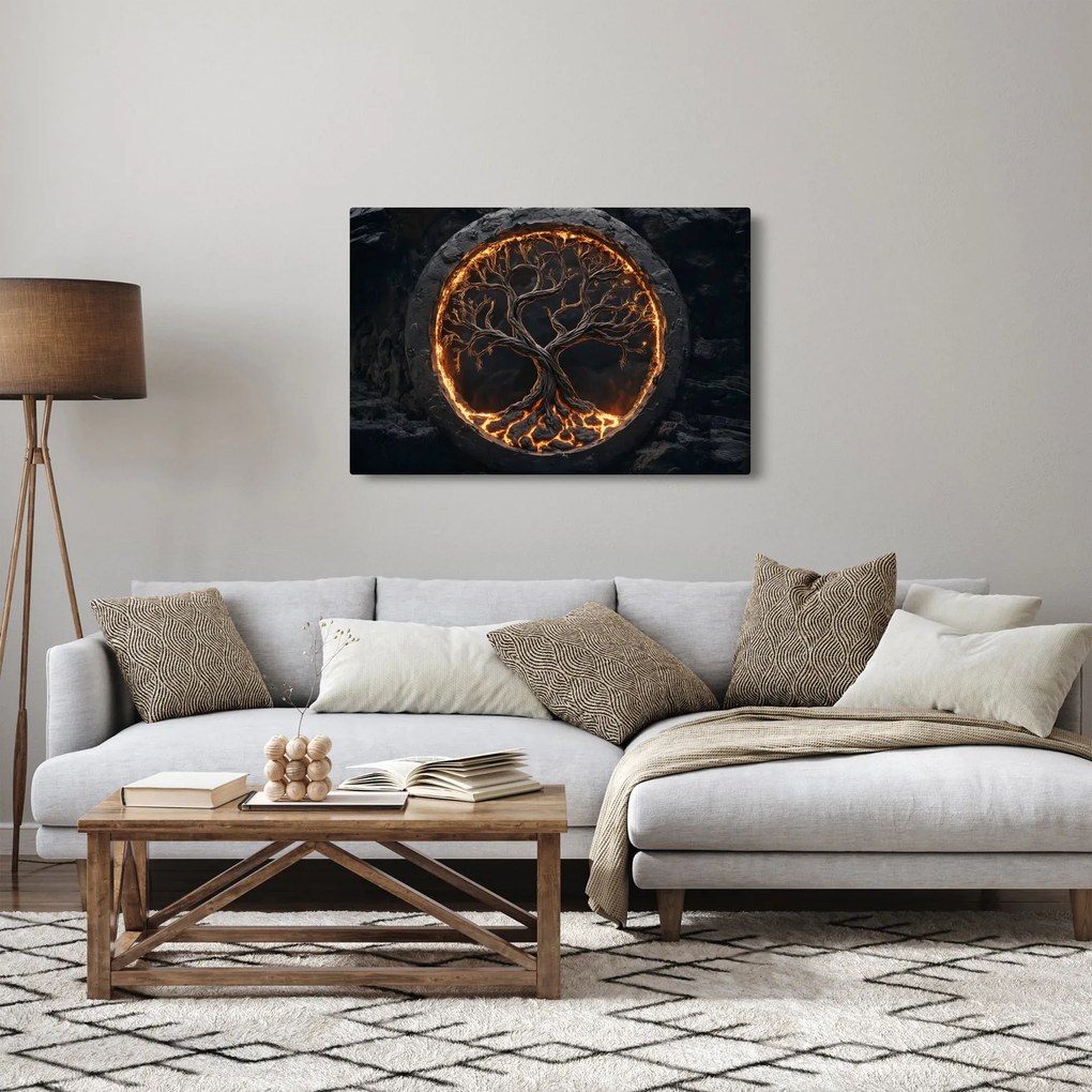 Obraz – Strom života v láve I. (90x60 cm)