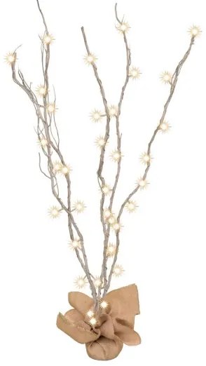 LED Vianočná dekorácia 40xLED/3xAA strieborná