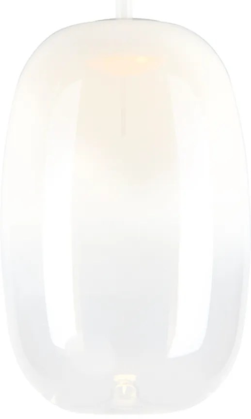 EUlight Závesné svietidlo Vaso, 1x biele sklenené tienidlo, (fi 13cm), w
