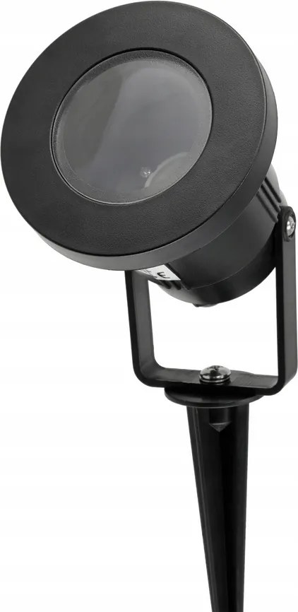 BERGE LED záhradná lampa - vstavaný reflektor GU10 - IP65 - čierna