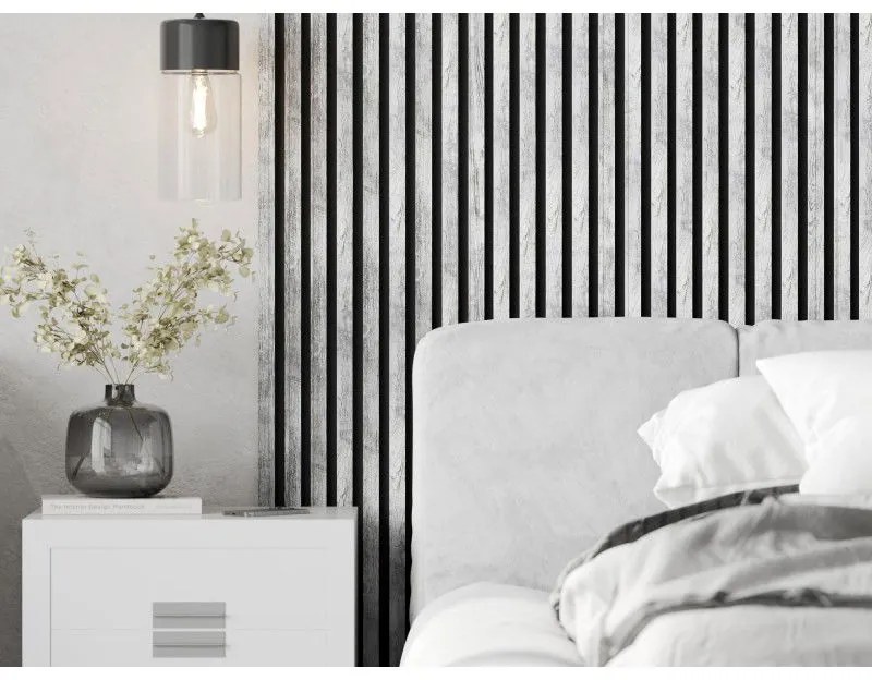 Mexen Lam-F, akustické stenové lamely 275 × 31,5 cm, filc 6 mm, dub bielený, S105-275317-2812-064