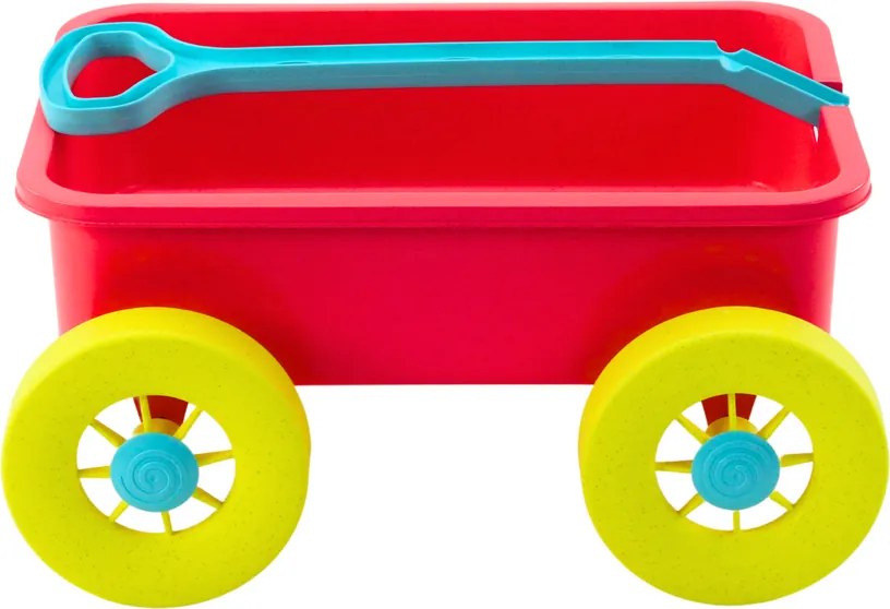 LEAN Toys Vozík na hračky do piesku pastelovo ružový